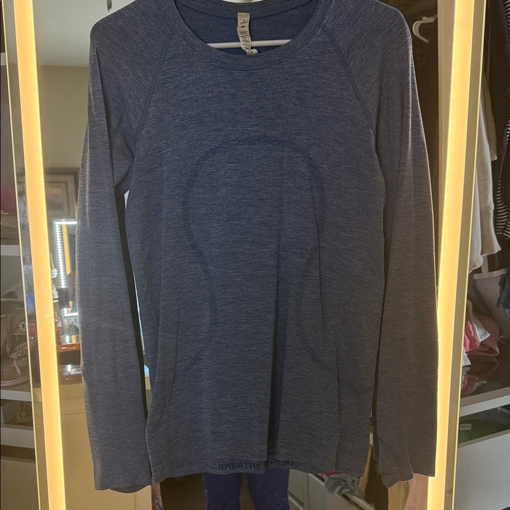 lululemon athletica Blue Long Sleeve Top